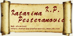 Katarina Pešteranović vizit kartica